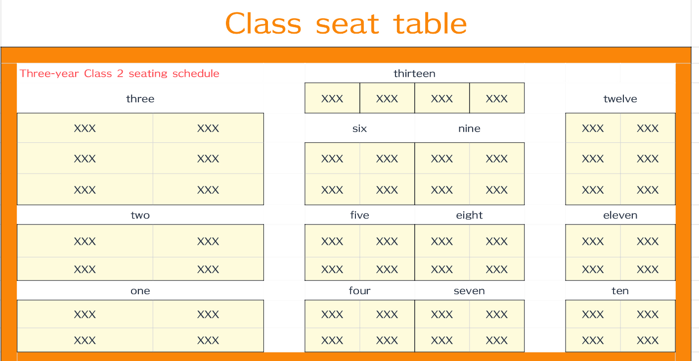Class seating chart 1 1